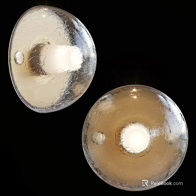 Modern Frosted Glass Wall Lamps With Illuminated Two Tone Design For Home Decor 3d model 