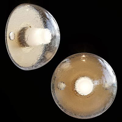 Modern Frosted Glass Wall Lamps With Illuminated Two Tone Design For Home Decor 3d model