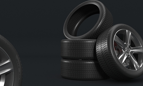 Realistic Fine Wheel Realistic Tire 3d model