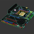 High Performance Gaming Motherboard With RGB Lighting Heat Sink CPU Socket And Circuit Design
