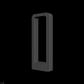 Modern Black Metal Floor Lamp With Minimalist Geometric Frame And Warm Ambient Lighting