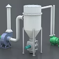 Industrial Processing Equipment System Featuring Cylindrical Separator Pipeline And Motors