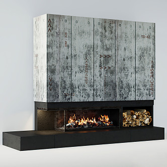 Modern Fireplace 3d model