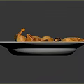 Crispy Golden Spring Rolls Served With Sweet Chili Dip On White Plate