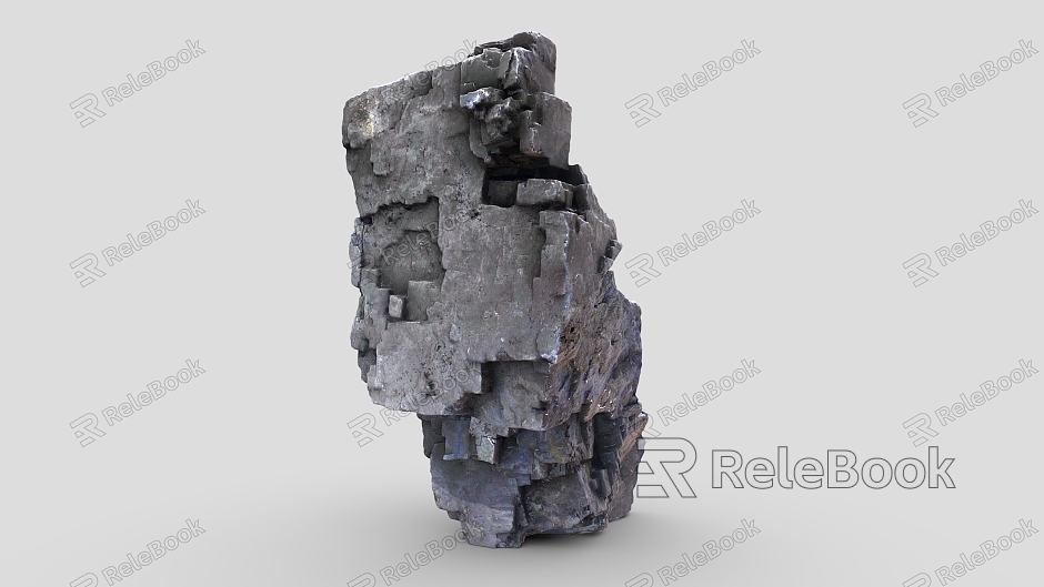 Stone 4 Stone Block Ore Rock Reef Boulder Stone Material Sample model