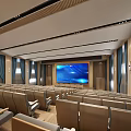 Multi-functional hall meeting room 3d model