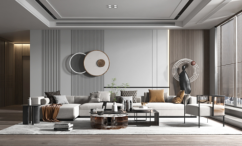 modern living room 3d model