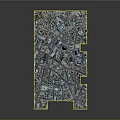 Detailed Modern Urban City 3D Model with High Rise Buildings and Architecture