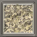 Decorative Framed 3D Flower Wall Art With Beige Petals And Soft Lighting