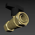 Brass Ball Valve With Black Handle And Red Indicator For Plumbing Applications