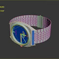 Stylish Blue Dial Watch With Silver Metal Strap And Modern Design