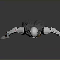 Armored Character With White Armor Black Cape Orange Belt And Boots Holding Weapon