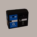 Public Facilities Waste Sorting Trash Bins With Recycling Symbol And General Waste Compartments