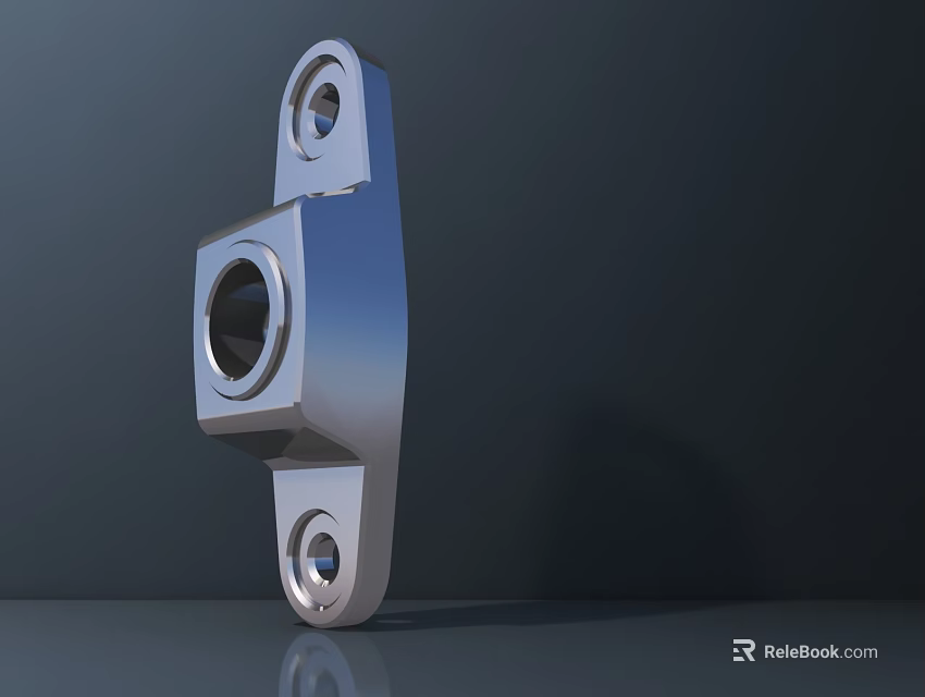 Projection Monitoring Device Bracket Metal Structure with Circular and Square Holes 3d model 