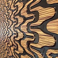 Modern Decorative Wall Panel With Wavy Brown And Black Textured Pattern Design 3d model