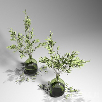 Modern Vase Potted Plant 3d model