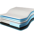 Mattress Layer Structure With Different Support And Comfort Foam Layers 3d model