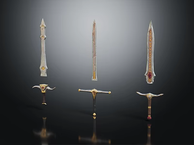 Modern Sword Officer Sword Long Sword 3d model Modern Sword Officer Sword Long Sword 3d model