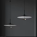 Modern Minimalist Pendant Lights With Round Shades Metal Frame And Warm Illumination