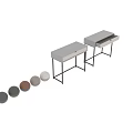 Modern Minimalist Dining Table With Metal Frame And Various Color Options
