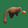 Modern red panda red panda meerkat thin-tailed monkat 3d model