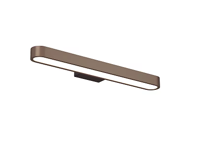 Sleek Modern Long Rectangular Wall Light With Bronze Metal Body For Indoor Lighting Decoration 3d model