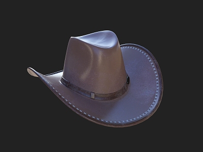 modern hat cowboy hat 3d model