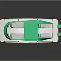 Modern Green And White Yacht With Canopy Design
