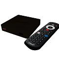 Claro Projection Monitoring Device With Black Remote Control And Compact Design