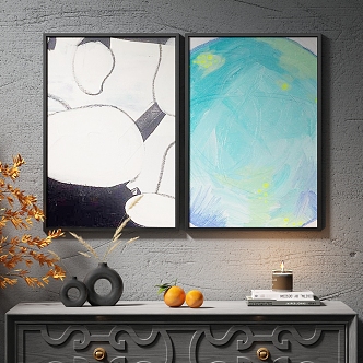 Modern Simple Light Luxury Hanging Painting Decorative Painting Abstract Painting Art Painting 3d model