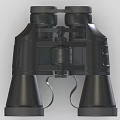 Professional Black Binoculars With Ergonomic Design Adjustable Focus Wheel And Rubber Grip