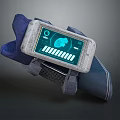 Wearable Tech Wrist Device With Digital Screen And Graphical Data