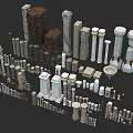 Various Architectural Column Models With Different Styles Sizes And Designs For Design Projects