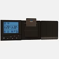 Black Digital Environmental Monitor With Temperature Humidity Time And Date