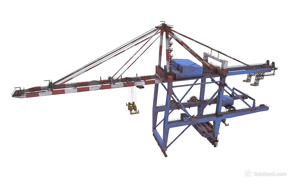 Industrial Heavy Duty Crane Equipment For Port Container Loading And Unloading Tasks 3d model 