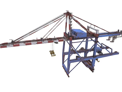 Industrial LOFT crane large port crane 3d model
