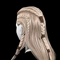 Game Movie Character Braided Wig With Blonde And Brown Hair Hairstyle Design