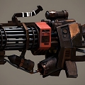 Sci-fi Weapon Weapon Sci-fi Gun Gatling Machine Gun Heavy Weapon 3d model