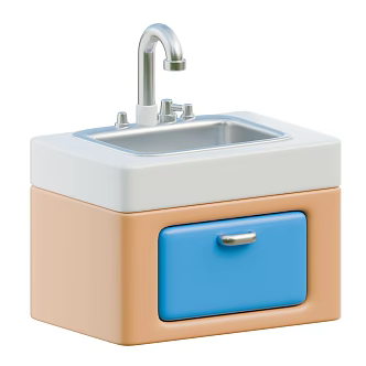 Modern Sink Cartoon Sink Animation Sink 3d model