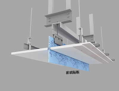 Modern Kitchen Appliances With Glass Partition And Metal Bracket Support 3d model