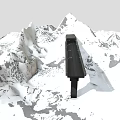 Garden Landscape Featuring Snowy Mountains Stone Bridge And Natural Scenic Elements