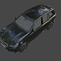 Black BMW SUV Modern Design Front View With Black Wheels And UK License Plate