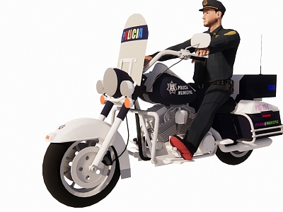 Police Driving HD 3d model