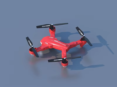 Red Cheerson Drone With Four Propellers For Daily Household Use 3d model
