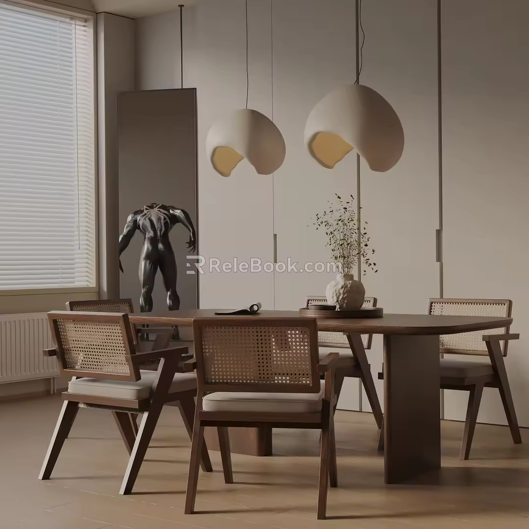 Modern table combination 3d model