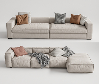 Multi-person sofa 3d model