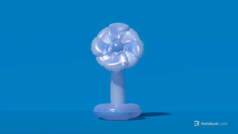 Inflatable Flower Shaped Decorative Model with Stable Base and Petal Design 3d model 
