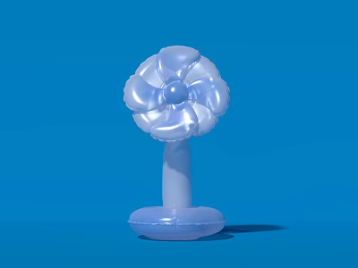 Inflatable Flower Shaped Decorative Model with Stable Base and Petal Design 3d model