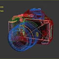 modern dslr camera dslr card machine digital camera 3d model