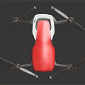 High Performance Foldable Red Drone With Four Propellers And Camera